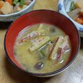 和☆2049's cooksnap of when they made 旨味たっぷり！お味噌汁に天ぷら！.