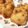 犬好き、ななんです。's cooksnap of when they made 外カリ中トロ～★ねぎみそチーズｉｎ油揚げ.