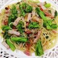 みっちゃん❇️68's cooksnap of when they made 菜の花・じやこ・ベーコンのペペロンチーノ.