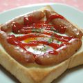 ゆうかりコアラ's cooksnap of when they made 半熟目玉焼きのオープントースト.