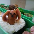 おんかめ's cooksnap of when they made キャラ弁　ひょっこり顔出しおにぎり.
