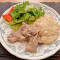 ふわり♬'s cooksnap of when they made ポークソテー♪たっぷりチーズのアリゴ添え.