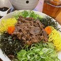 myukyeeena's cooksnap of when they made 市販 瓦そば！と牛肉炒め！.