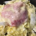りお５１０'s cooksnap of when they made ５分で完成☆レンチン白菜ハムチーズ.