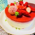 キッチンまさ's cooksnap of when they made いちご感たっぷりチーズムースケーキ♡.