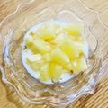 ボブナナ's cooksnap of when they made 角切りりんごとパインのはちみつヨーグルト.