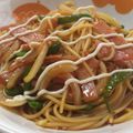 野菜係's cooksnap of when they made パスタマヨネーズ焼肉のタレ味☝動画レシピ.