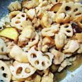 みきんこ✿'s cooksnap of when they made 簡単＊鶏とさつま芋と蓮根の甘辛炒め＊.