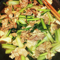 mofunomama's cooksnap of when they made エリンギと小松菜炒め.