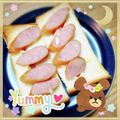 海理ママ's cooksnap of when they made ウインナートースト.