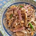 バウンド's cooksnap of when they made ハムとたまごの焼きうどん♪.