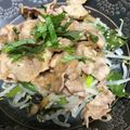 USACO66's cooksnap of when they made 青じそ香る♪豚こま肉の炒め物★モヤシ添え.