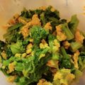 月野☆源's cooksnap of when they made 新芯菜（なばな）と炒り卵のお浸し.
