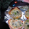 haruku221's cooksnap of when they made 余った餃子の皮で☆しらすと大葉のミニピザ.