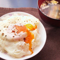 たろべちゃん's cooksnap of when they made 朝食に！3分で完成！目玉焼きご飯.