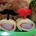 toumi's cooksnap of when they made お弁当おかず☆チーズカニカマ♪キャラ弁に.