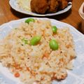 ばく★ちく's cooksnap of when they made えだまめと鮭フレークの炊き込みピラフ.