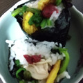 xyzクック's cooksnap of when they made 鶏ささみと出汁巻き卵としば漬けの巻き寿司.