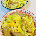 yu228's cooksnap of when they made 朝食に☆ソーセージとキャベツ卵マヨ炒め.