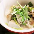 ゆるмαмα's cooksnap of when they made 豆苗入り・舞茸と里芋の味噌ミルクスープ.