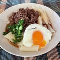 あんみつ☆'s cooksnap of when they made 絶品とろ玉肉ぶっかけうどん(丸亀製麺風).