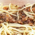 Mieまま's cooksnap of when they made 肉みそスパゲッティ・保育園給食.