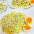 mava's cooksnap of when they made 混ぜて簡単千切りキャベツの和風ツナパスタ.