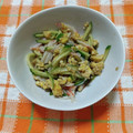 ﾁｲﾁｬﾝﾏﾏ's cooksnap of when they made えのきだけときゅうりと卵の和え物.