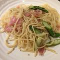 ベティ３'s cooksnap of when they made ベーコンとアスパラのペペロンチーノ.