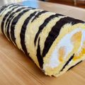 クックV0QPPX☆'s cooksnap of when they made とら柄のパンプキンロールケーキ.