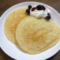 にゃあ♫'s cooksnap of when they made ホエーとHMのみ☆真っ白なパンケーキ♡.