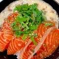 あい♪らんど's cooksnap of when they made 漬けサーモンの納豆山かけ.