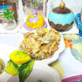 sakuraロゼット's cooksnap of when they made 玉ねぎとコーンと枝豆の簡単かき揚げ♡.