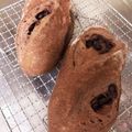 eoll's cooksnap of when they made カフェオレとチョコのバゲット.