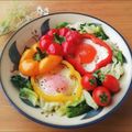 Newチヨコっと♪'s cooksnap of when they made ☆パプリカの器で目玉焼き☆.