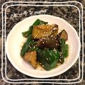 ♪キッチンmama's cooksnap of when they made ピーマンとナスの炒め物・生姜醤油焼き.