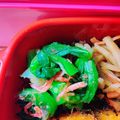 のんべぇヒロ's cooksnap of when they made お弁当おかず☆小松菜の小えび鰹節合え.