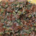 白砂浜's cooksnap of when they made きゅうりと納豆のお焼き【ＪＡ福岡市】.