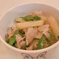 PoPoーmaimaimilk's cooksnap of when they made 豚バラアスパラじゃがバター炒め.