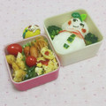 みかかめ's cooksnap of when they made まん丸雪だるまのお弁当☆幼稚園　3歳.