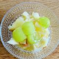 ボブナナ's cooksnap of when they made キウイ＆ぶどうのヨーグルト.