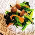 ココあやワン's cooksnap of when they made ほうれん草人参しめじナムル♡.