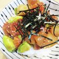 ナツ☆ママ's cooksnap of when they made 週末ランチに海鮮ポキ丼　〜ピリ辛タレ〜.