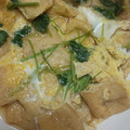 クック5KPMQT☆'s cooksnap of when they made みつばと油揚げの卵とじ.