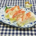 みかかめ's cooksnap of when they made カニカマと炒り卵の押し寿司.