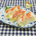 みかかめ's cooksnap of when they made カニカマと炒り卵の押し寿司.