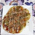 M33kitchen's cooksnap of when they made 餅ねぎ焼き☝お好み焼風ソース味♪もち消費.