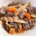 zu87's cooksnap of when they made 豚肉とごぼうとこんにゃくの味噌煮込み.
