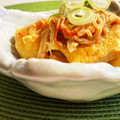 E吉☆'s cooksnap of when they made 厚揚げとじゃが芋・カニカマのとろとろ煮♪.