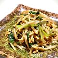 お料理ニャロメ's cooksnap of when they made もやしとほうれん草のピリ辛炒め.